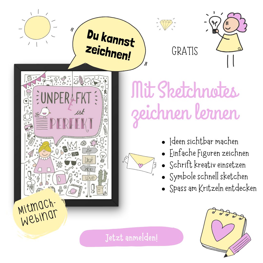 Webinar Mit Sketchnotes zeichnen lernen 2025 Übersicht